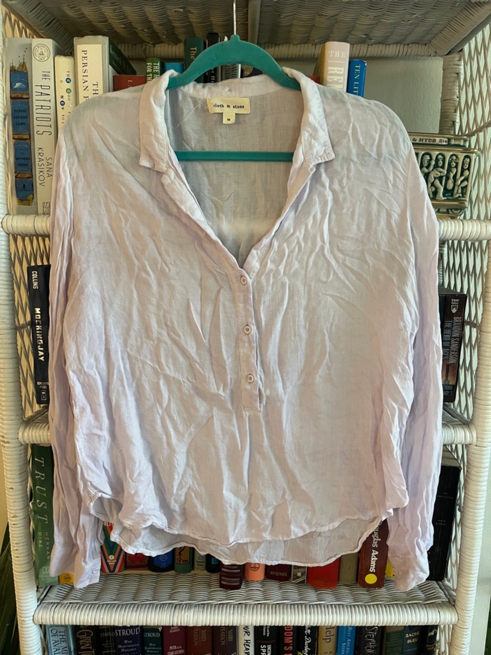 Pale lilac button-up shirt